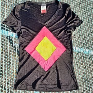 2000s Versus by Versace Black Graphic Designer Tee